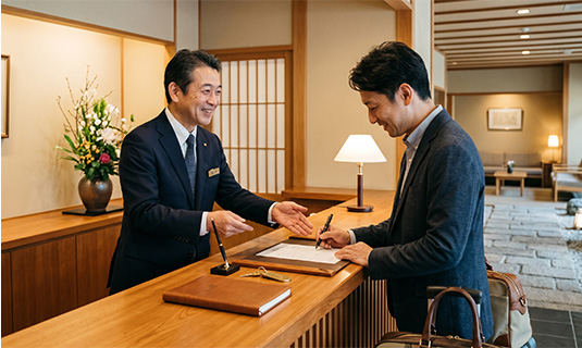 ホテル・旅館向け フルサービス（対面フロント）