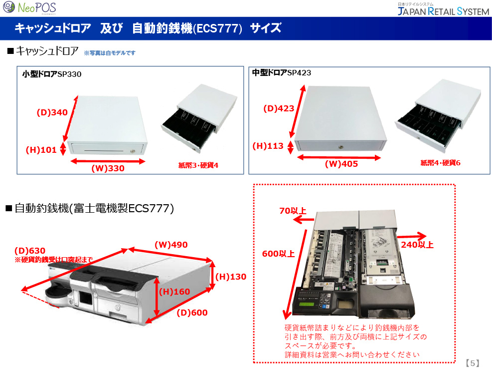 設置サイズ詳細